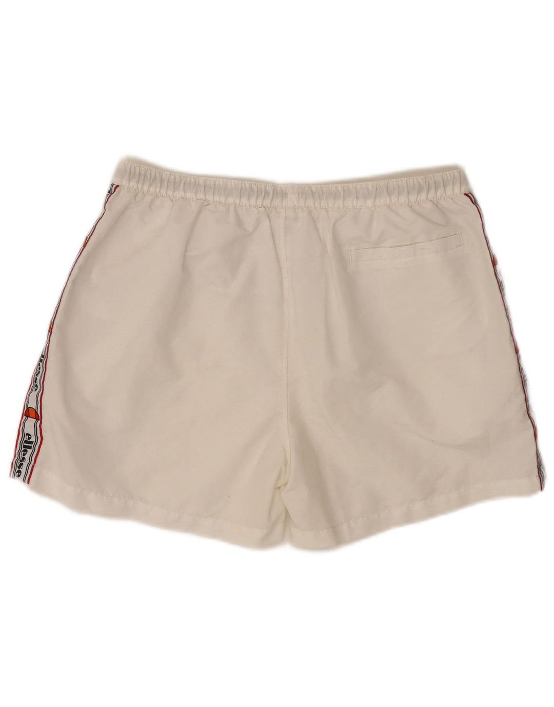 ELLESSE Mens Graphic Swimming Shorts Large  White Colourblock Polyester