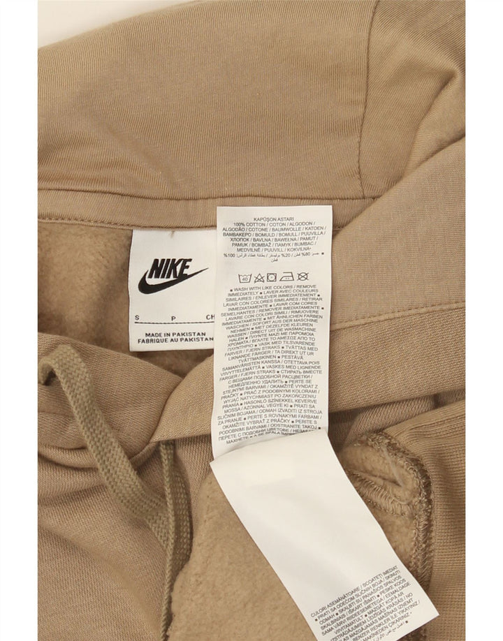 Męski sweter z kapturem Nike, mały, beżowy, bawełniany