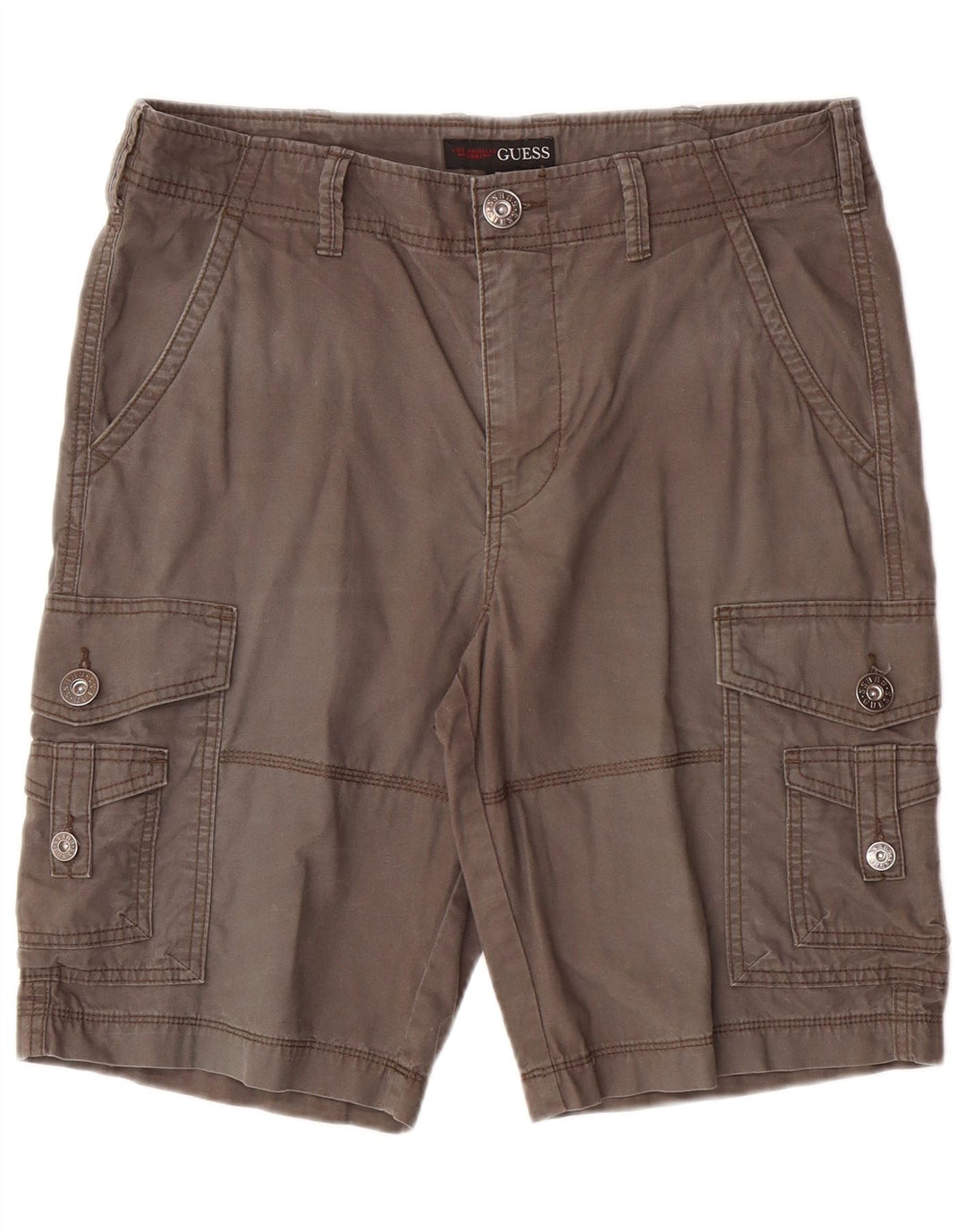 Męskie spodenki cargo Guess W32, średnioszare, bawełniane