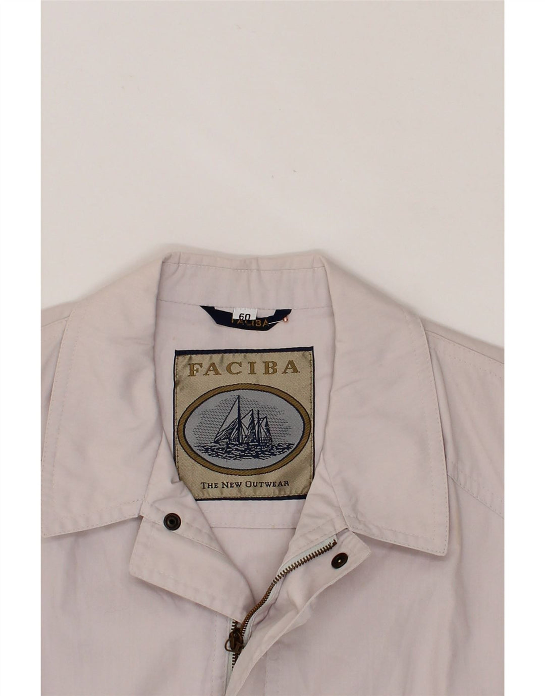 FACIBA Mens Bomber Jacket UK 60 5XL Grey Polyester Vintage Faciba and Second-Hand Faciba from Messina Hembry 