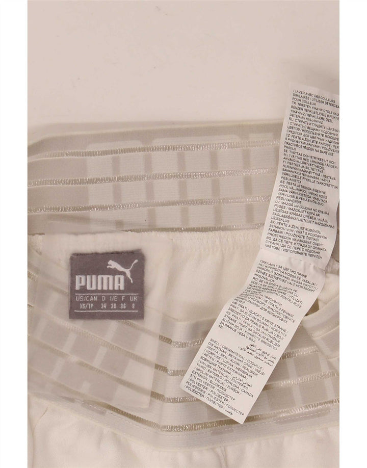 Damskie spodenki sportowe Puma Graphic UK 8, małe, białe, poliestrowe