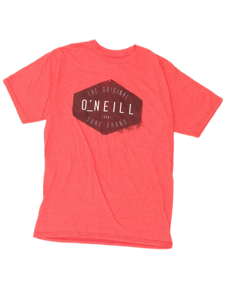 Męski T-shirt z grafiką O'Neill o nowoczesnym kroju, średni, czerwony, bawełniany