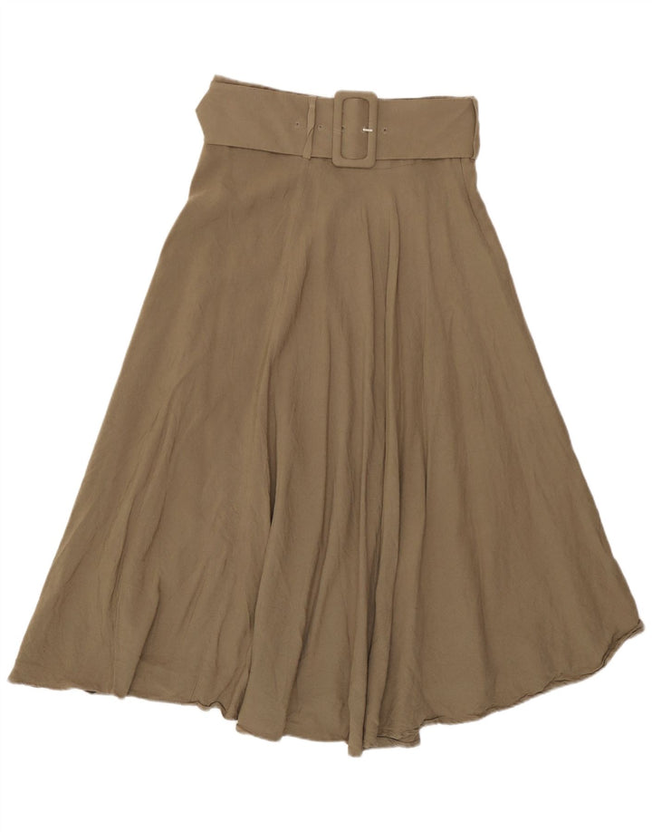 Spódnica damska Zara rozkloszowana, średnia W28 khaki
