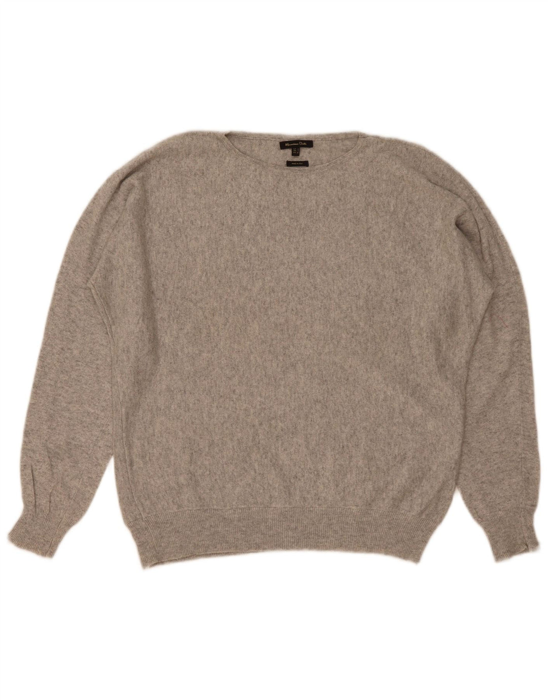Damski sweter Massimo Dutti z dekoltem w łódkę UK 14 Średni szary nakrapiany
