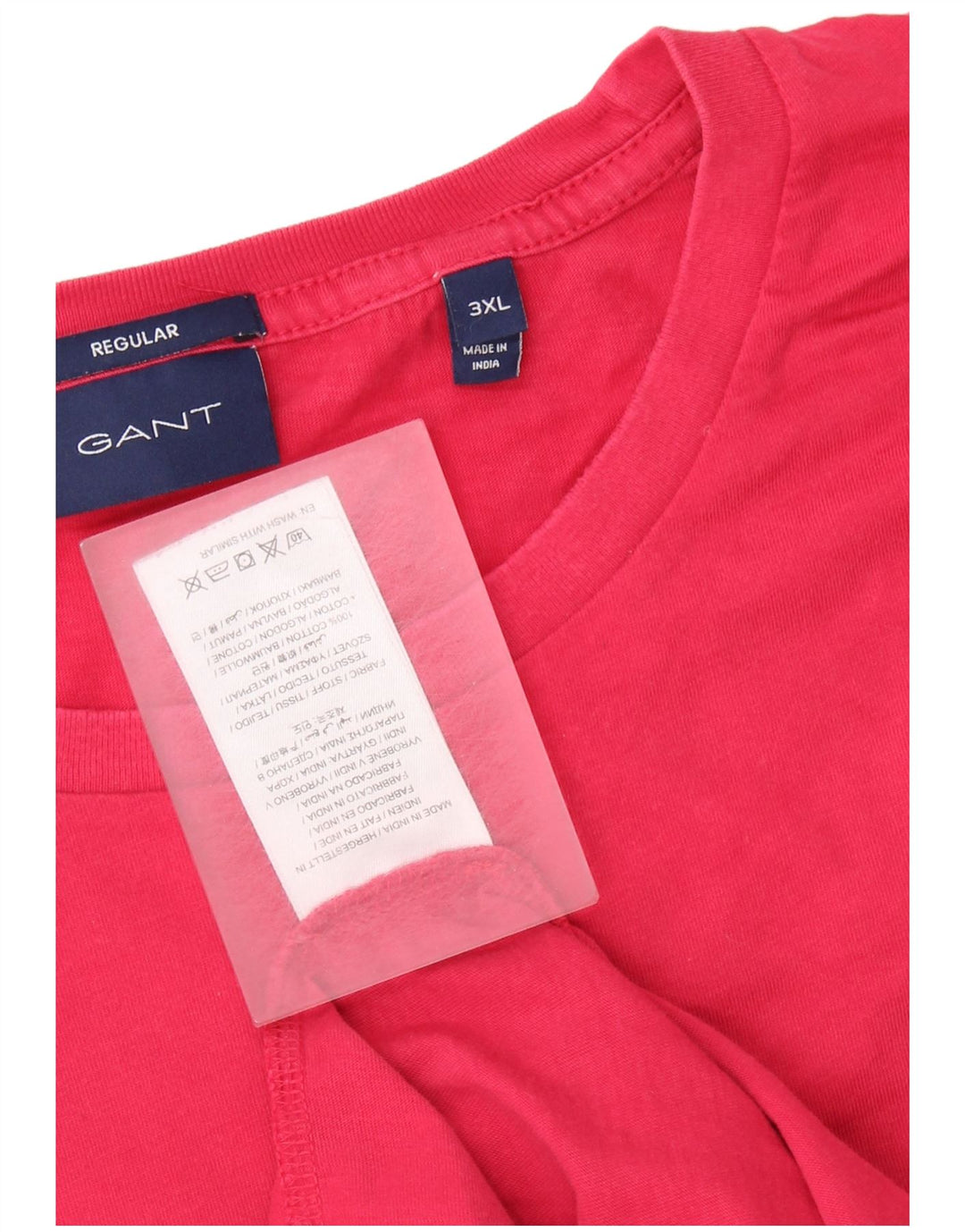 Gant Męski T-shirt Regular Top 3XL Różowa Bawełna