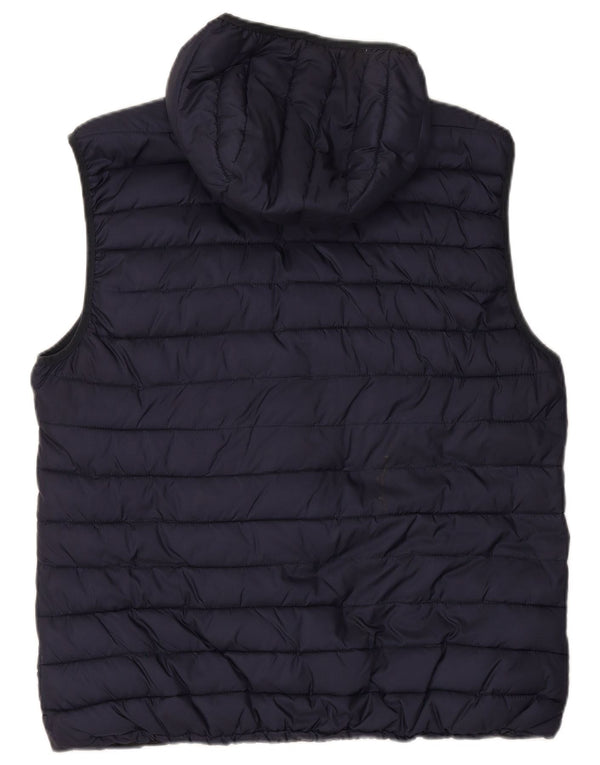 SCOTCH & SODA Womens Hooded Padded Gilet UK 20 2XL Navy Blue