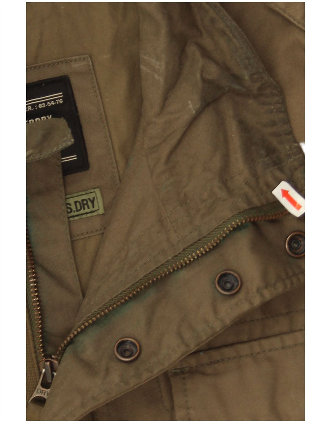 Męska kurtka wojskowa Superdry UK 40, duża, bawełniana khaki