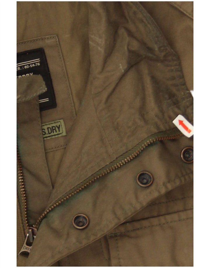 Męska kurtka wojskowa Superdry UK 40, duża, bawełniana khaki