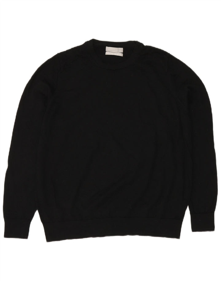 MARKS & SPENCER Damski sweter z okrągłym dekoltem UK 20 2XL Czarny
