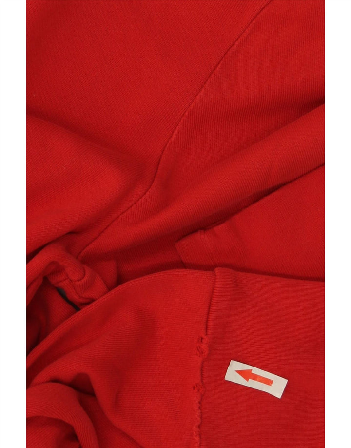 Męski sweter z kapturem Levi's z grafiką, duży, czerwony, bawełniany