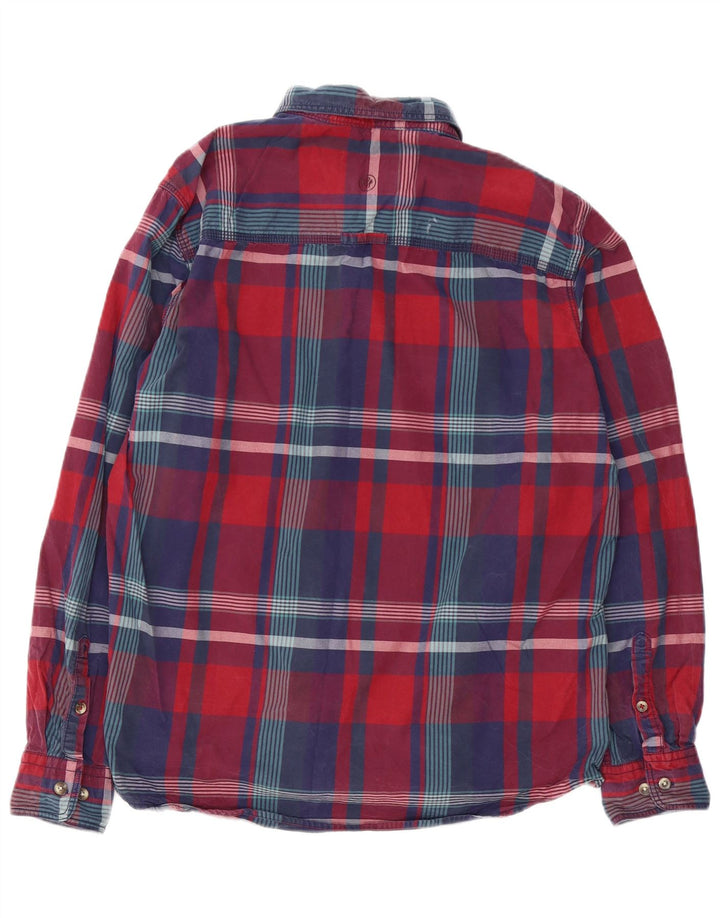 Koszula męska Fat Face o klasycznym kroju XL, bawełniana w czerwoną kratę