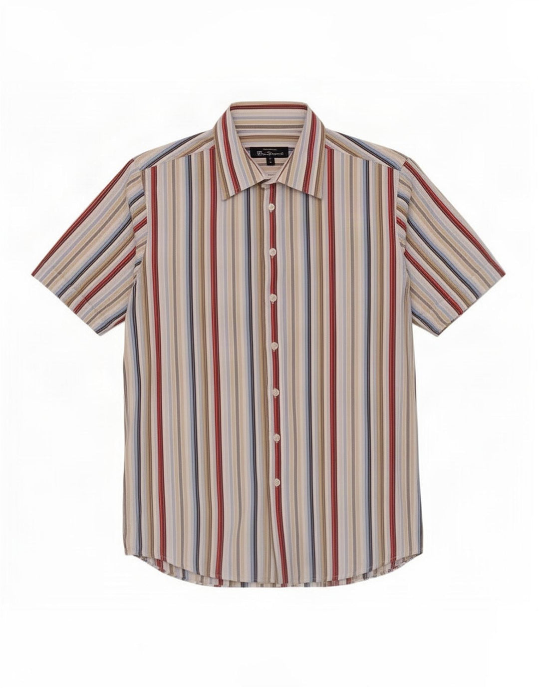 Męska koszula z krótkim rękawem Ben Sherman, średnia, wielobarwna, bawełniana w paski