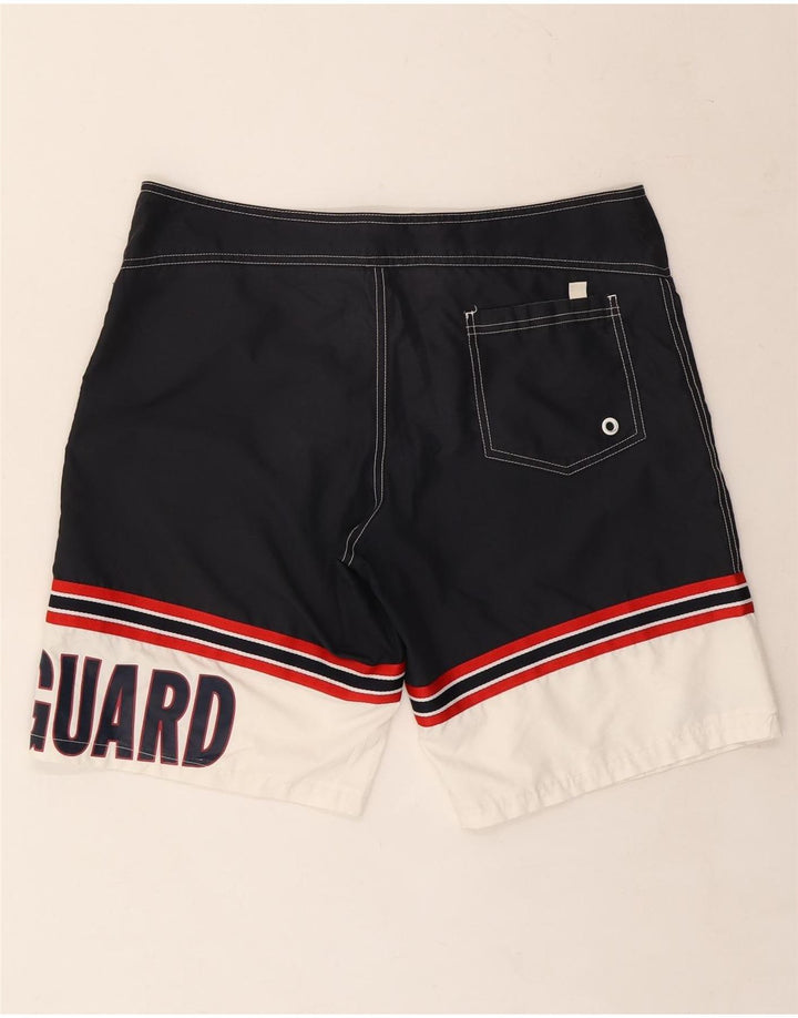 Męskie spodenki kąpielowe Dolce & Gabbana z grafiką, duże, granatowe, z blokami kolorów