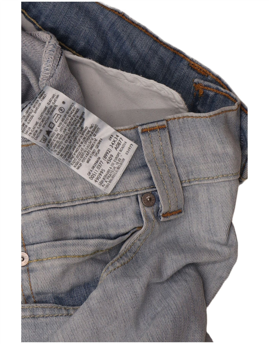 Damskie jeansy Levi's 511 Slim W34 L34 Niebieskie bawełniane