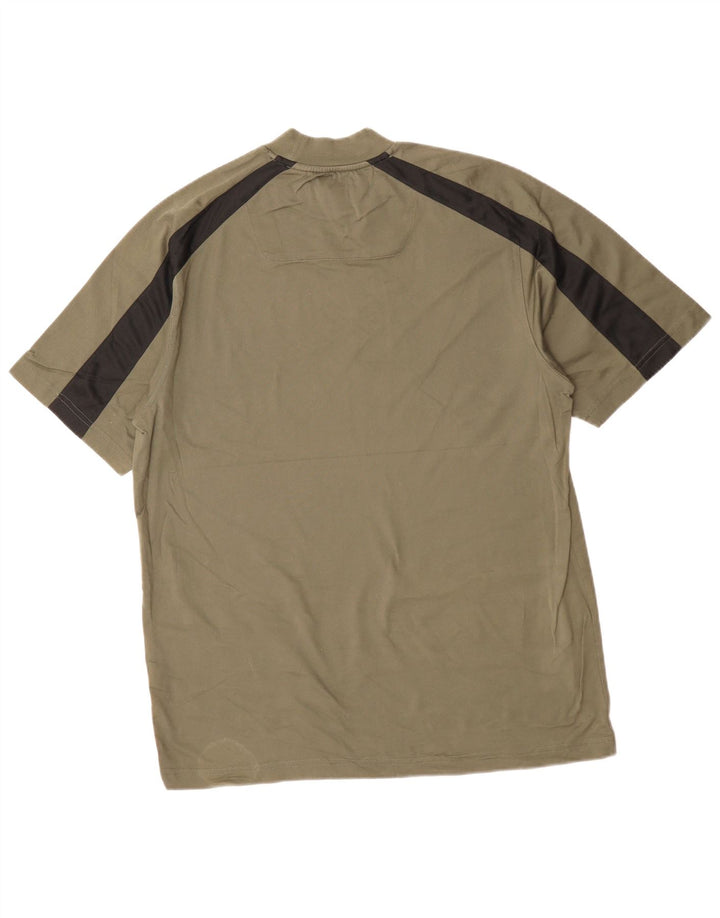 T-shirt męski IZOD, duży, bawełniany khaki z blokami kolorów