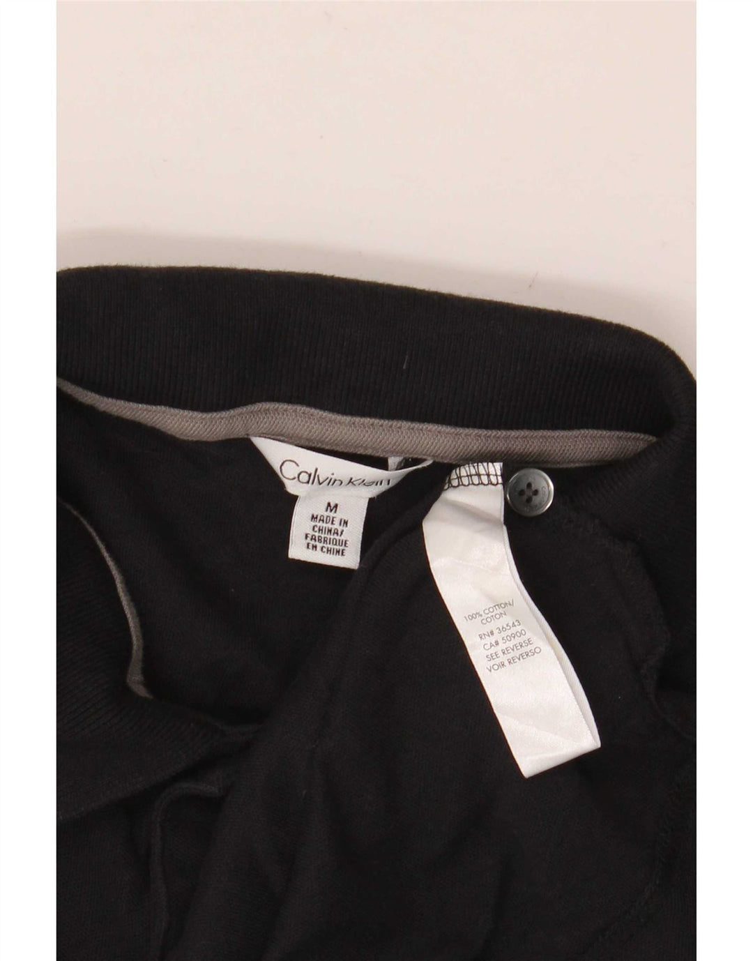 Męska koszulka polo Calvin Klein, średnia czarna, bawełniana