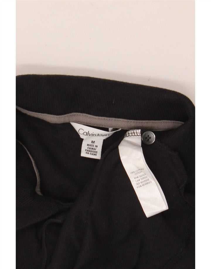 Męska koszulka polo Calvin Klein, średnia czarna, bawełniana