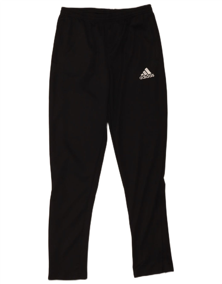 ADIDAS Boys Climalite Tracksuit Trousers 15-16 Years  Black Polyester