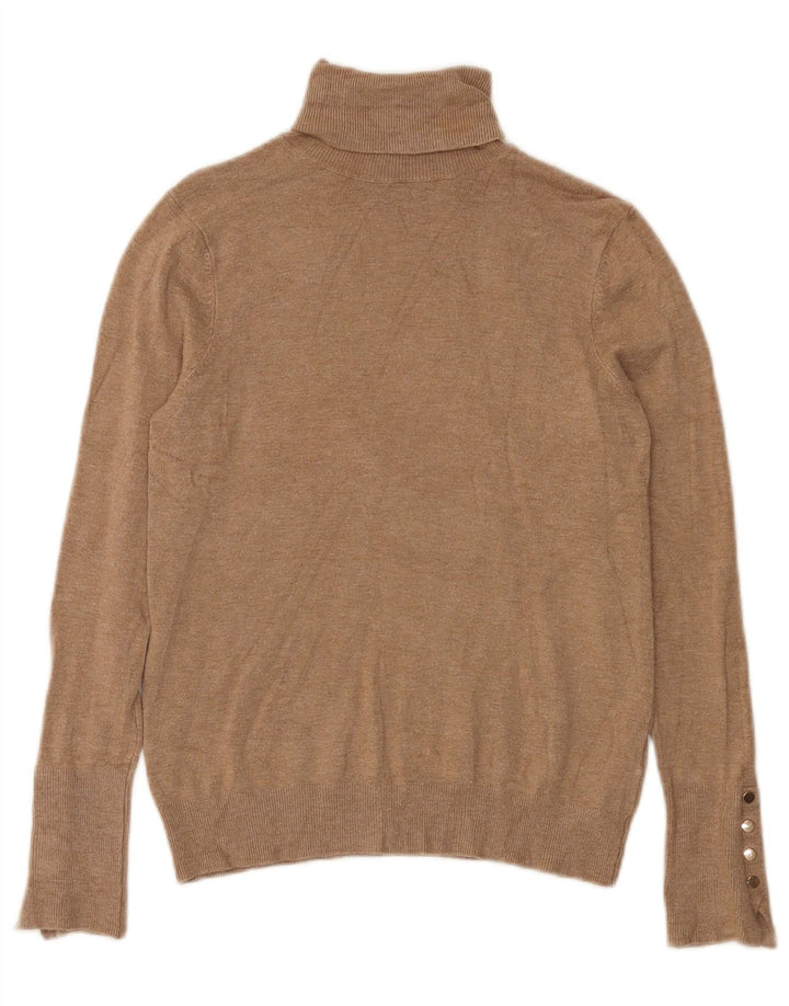Damski sweter z golfem Zara UK 12 Średni beż wiskoza