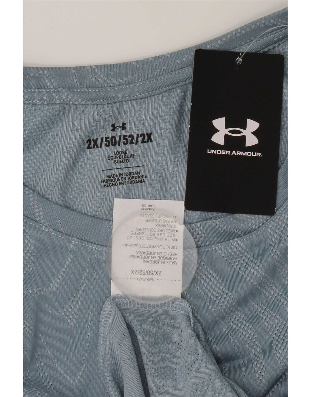 Damska koszulka Under Armour Top 2XL Niebieski geometryczny poliester
