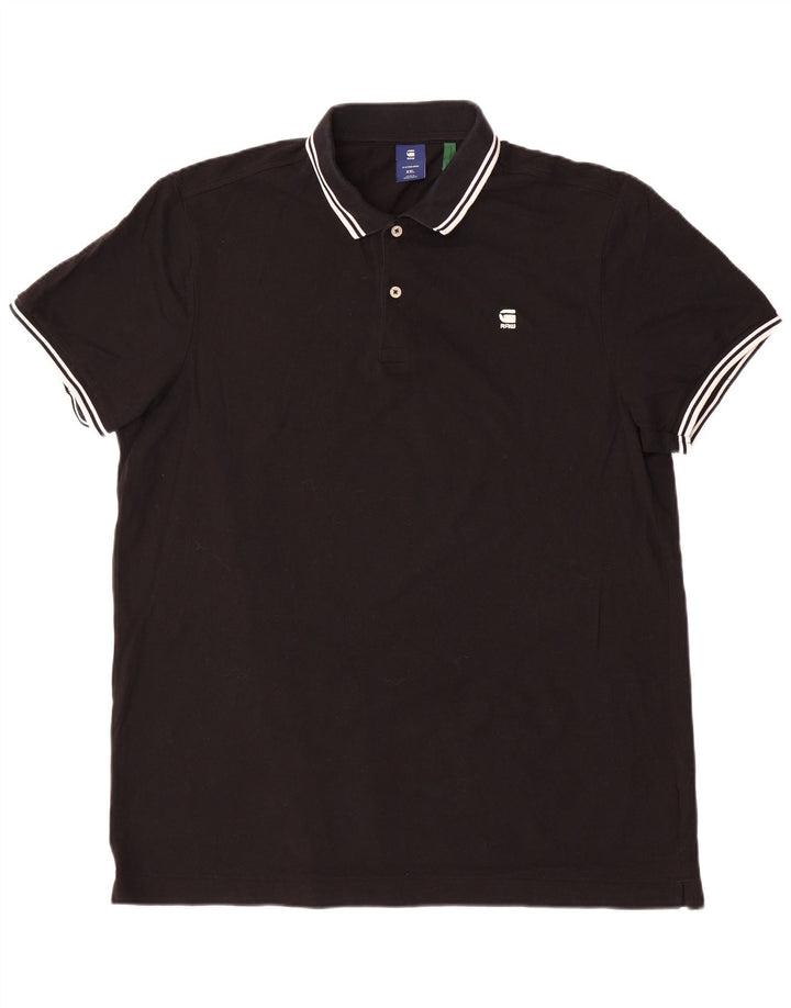 Męska koszulka polo G-STAR 2XL, czarna, bawełniana