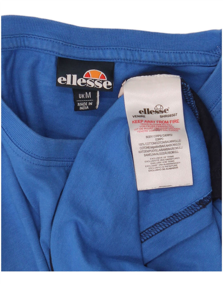 T-shirt męski Ellesse Top, średni, granatowy, bawełniany blok kolorów