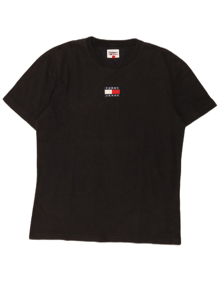 T-shirt męski Tommy Hilfiger, duży, czarny, bawełniany
