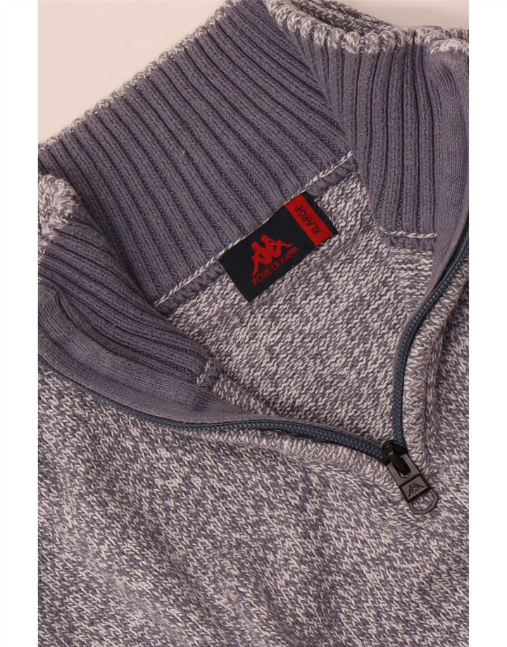 Męski sweter Kappa z zamkiem błyskawicznym XL, niebieski, nakrapiany