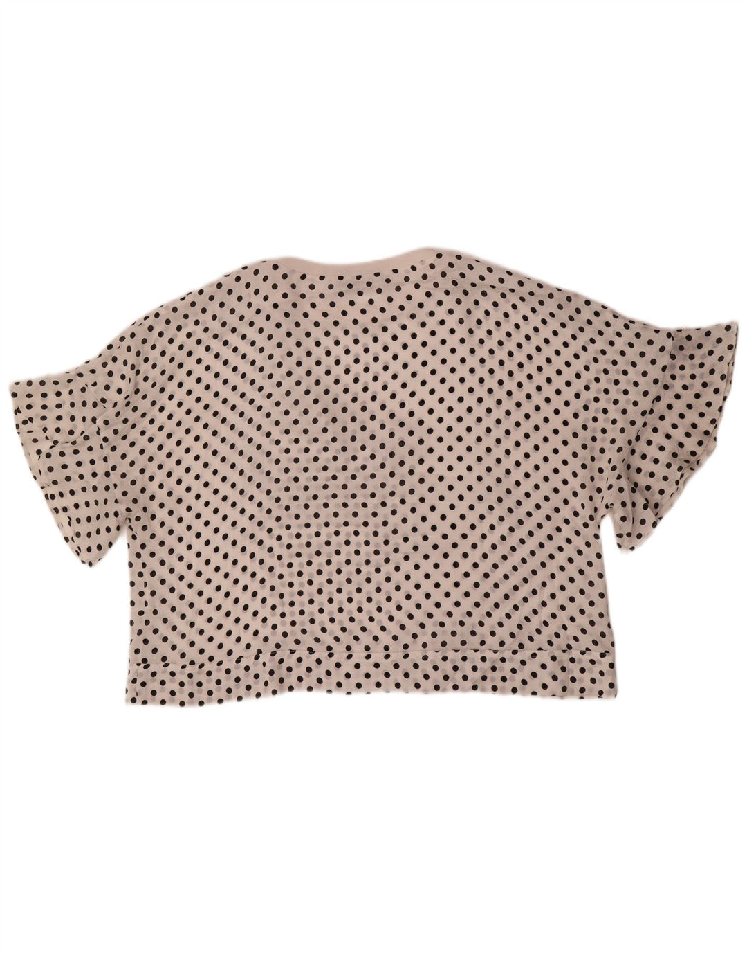 Damska bluzka oversize Zara UK 6 XS, biały poliester w kropki