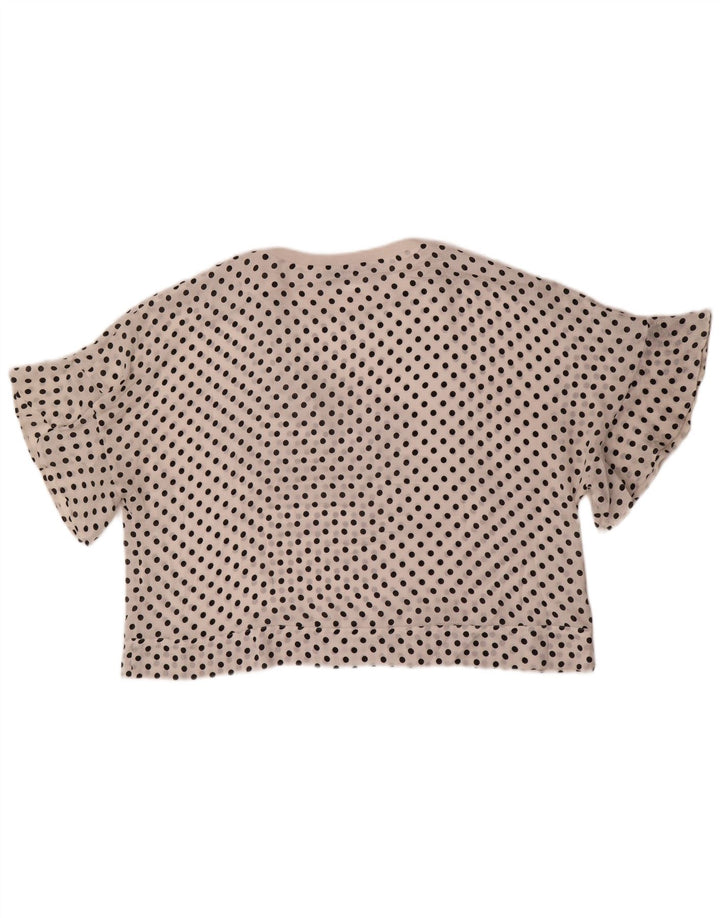 Damska bluzka oversize Zara UK 6 XS, biały poliester w kropki