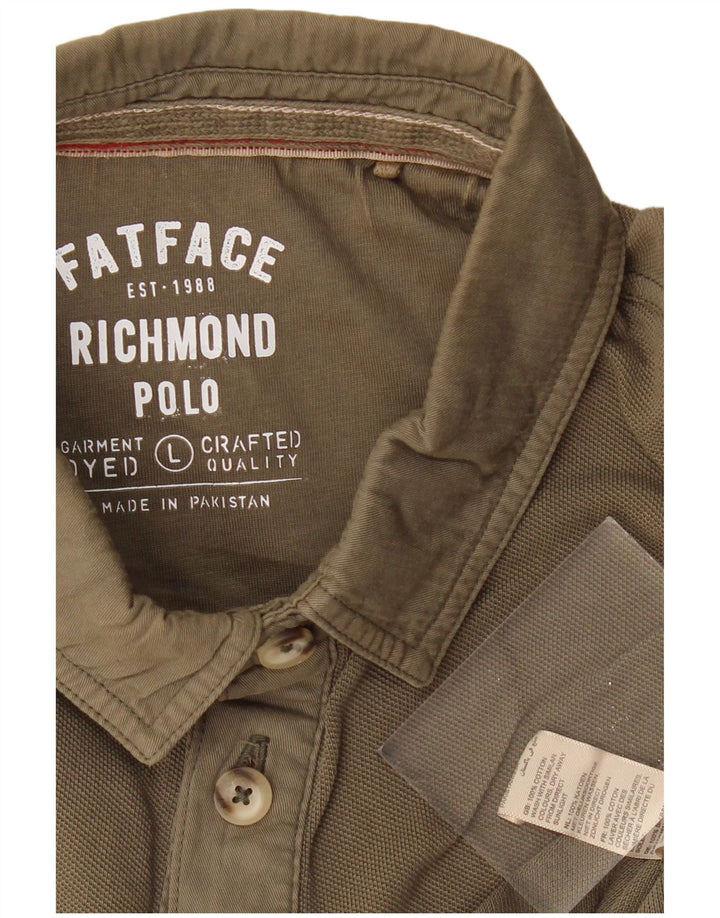 Męska koszulka polo FAT FACE, duża, bawełniana w kolorze khaki