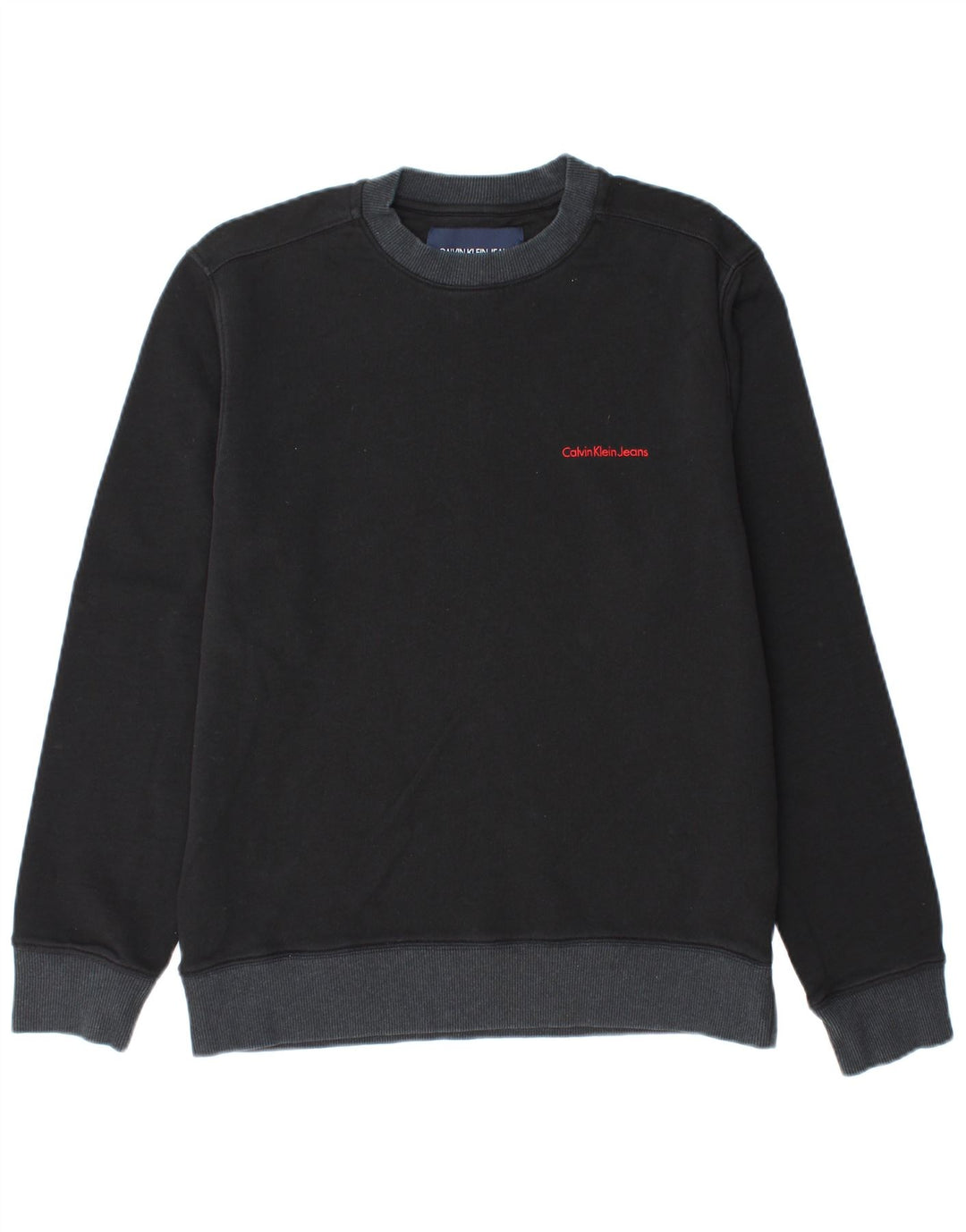 Męski sweter CALVIN KLEIN JEANS, średniej wielkości, czarny, bawełniany