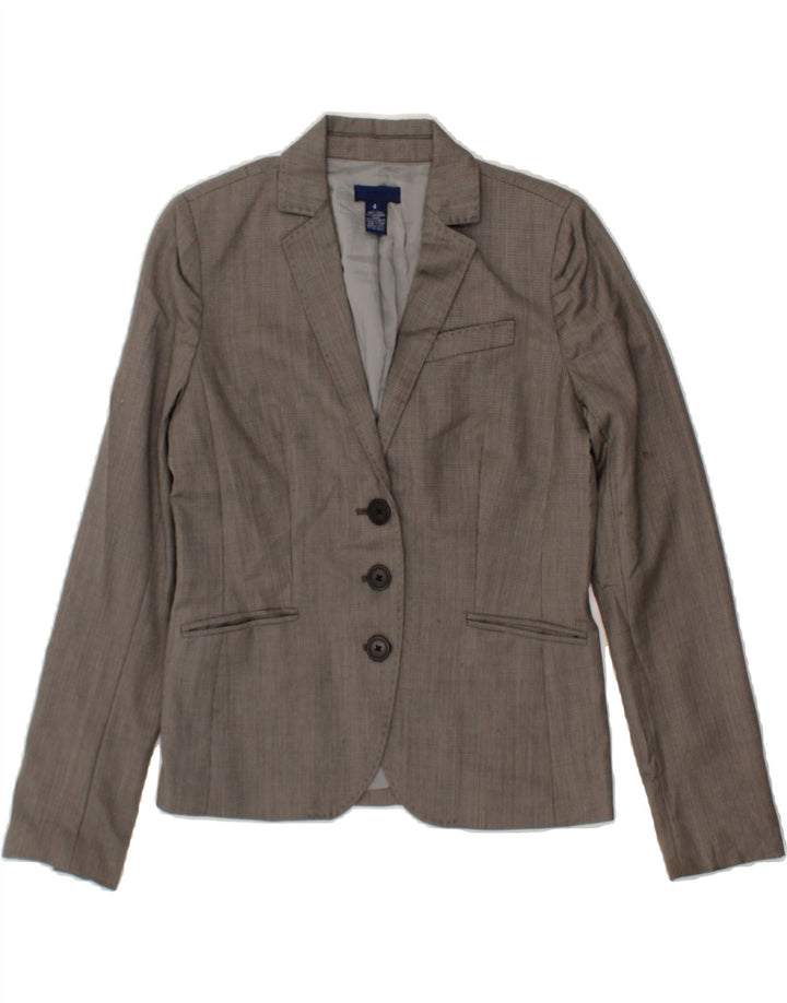 J. CREW Womens 3 Button Blazer Jacket US 4 Small Grey Wool Vintage J. Crew and Second-Hand J. Crew from Messina Hembry 