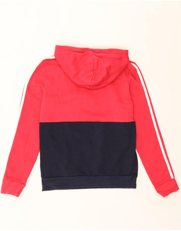 Damska bluza z kapturem Adidas Graphic UK 8/10 Mała różowa bawełna z blokami kolorów