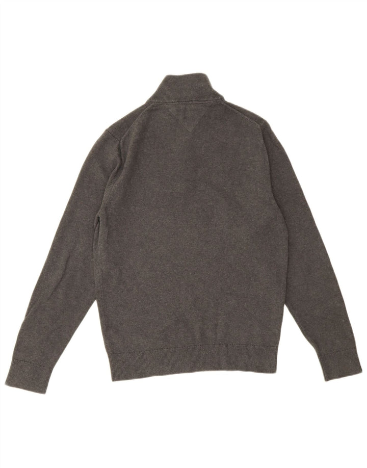 Męski sweter zapinany na zamek Tommy Hilfiger, mały, szary, bawełniany