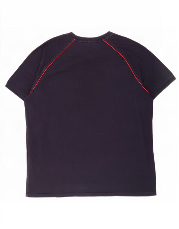 Męska koszulka z grafiką Fila Top 2XL, granatowa, bawełniana