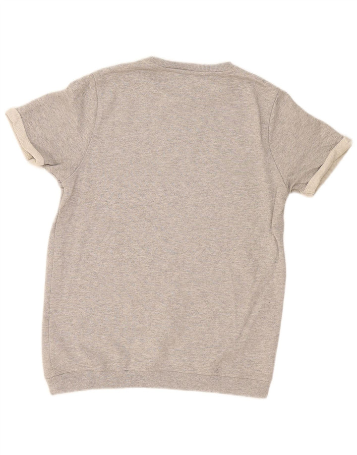 Męski sweter z grafiką Jack & Jones, średnioszary, nakrapiany