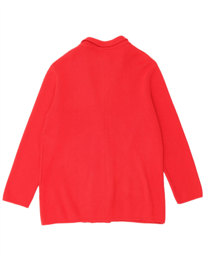 Vintage damska marynarka dwurzędowa UK 16, duża czerwona