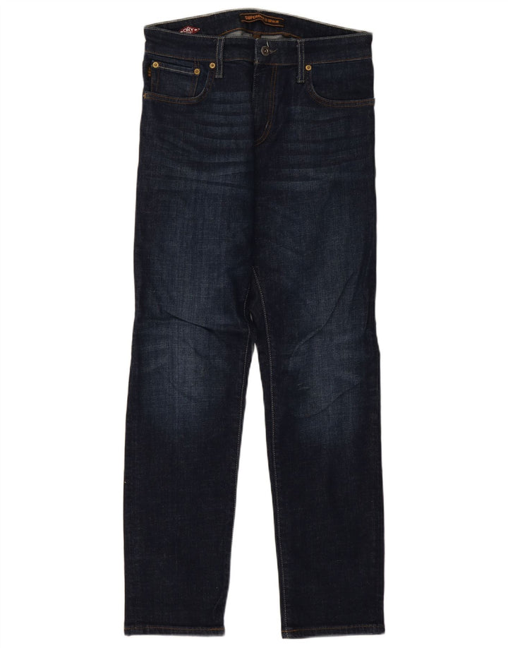 Męskie jeansy Superdry Slim W30 L32 Niebieskie, bawełniane