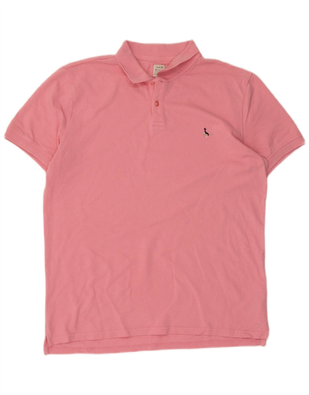 Męska koszulka polo JACK WILLS, duża, różowa, bawełniana