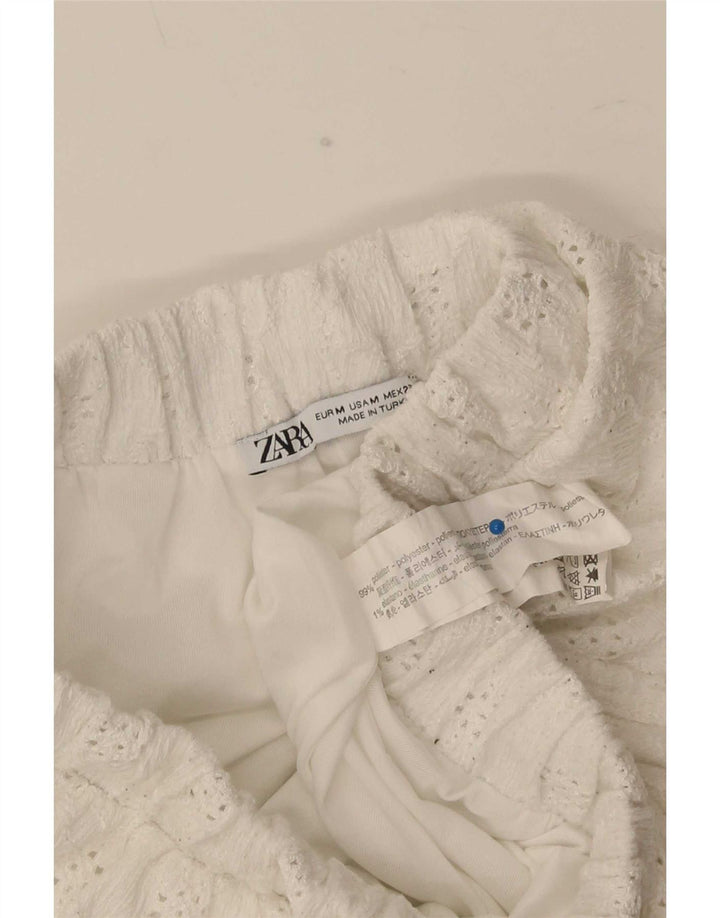 Damskie spodenki codzienne Zara, średnie W28, biały poliester