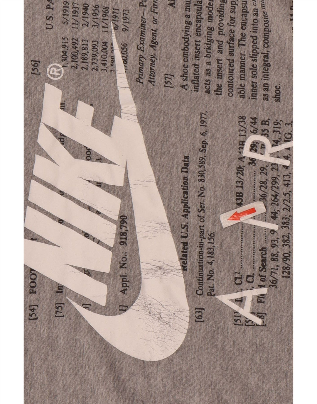Męska koszulka z grafiką Nike Top UK 39/41 Średnia szara bawełna