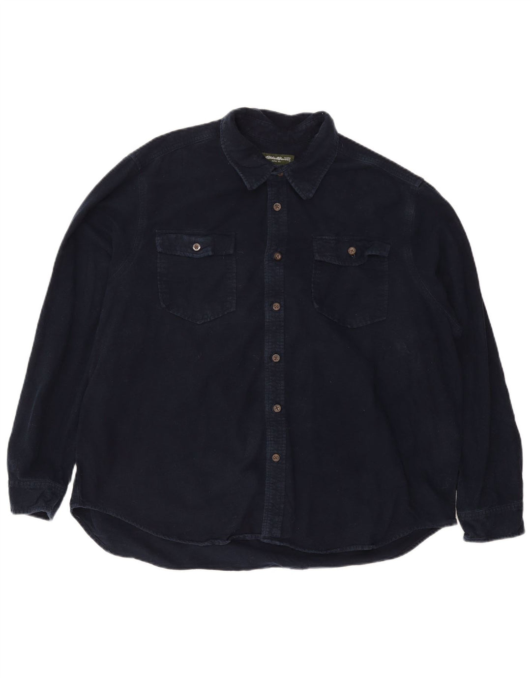 Koszula flanelowa męska EDDIE BAUER 2XL granatowa, bawełniana