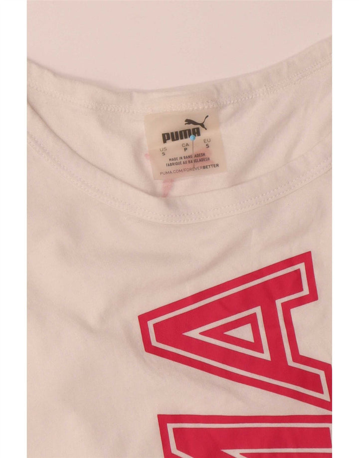 Damska kamizelka oversize Puma z grafiką, UK 10, mała, biała, bawełniana