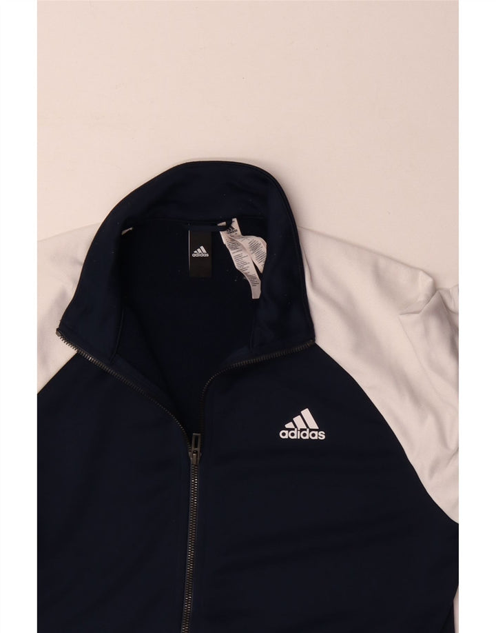 Adidas Męska bluza dresowa Top Jacket UK 38/40 Średni granatowy kolor blokowy