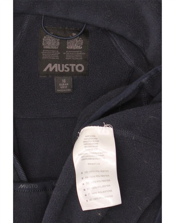 Damska kurtka polarowa Musto UK 16, duża, granatowa, poliestrowa