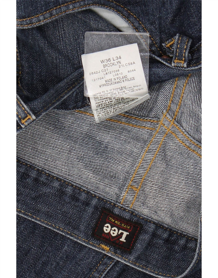 Męskie dżinsy Lee Brooklyn Straight W36 L28 Granatowa bawełna