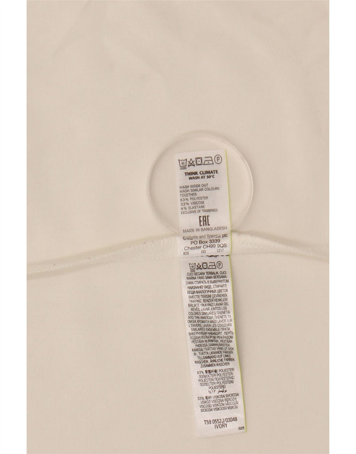 MARKS & SPENCER Damska marynarka z rękawami 3/4 i otwartymi, UK 12, średnia biel