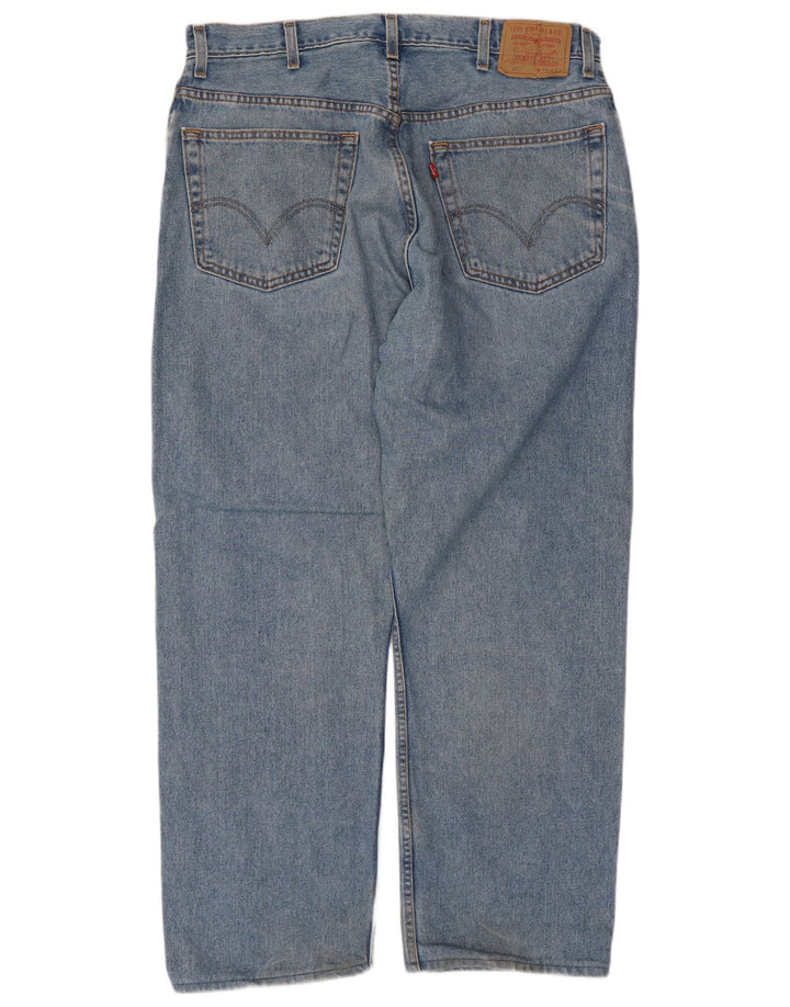 Męskie jeansy Levi's 505 o regularnym kroju W40 L32 Niebieska bawełna