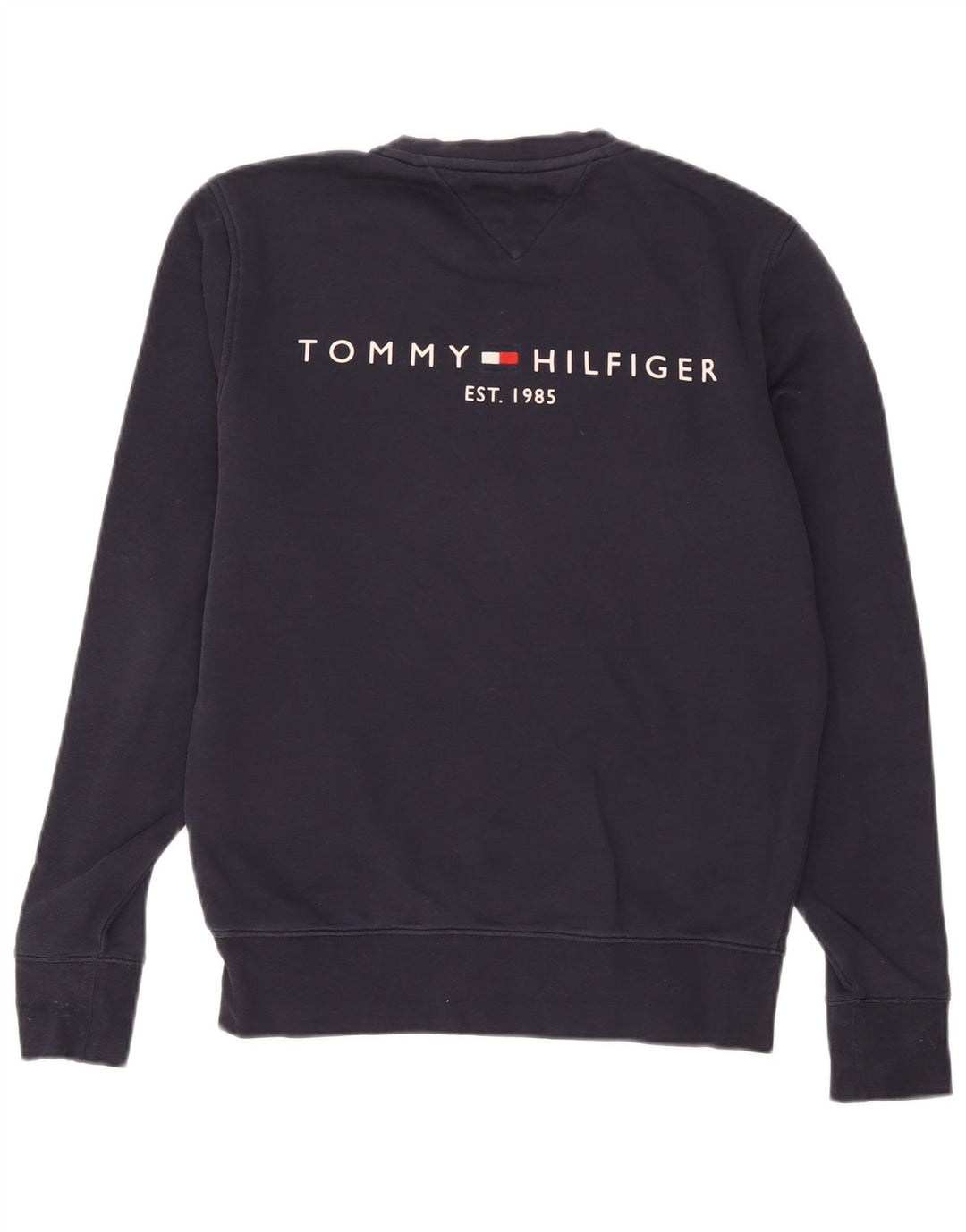 Męska bluza Tommy Hilfiger Sweter Średni granatowy, bawełniany